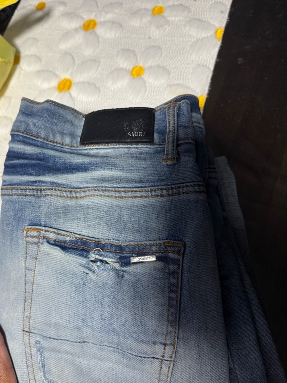 Light Blue Distressed Jeans - AMIRI
